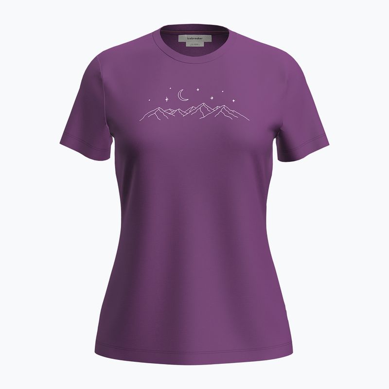 Moteriški žygio marškinėliai icebreaker Merino 150 Tech Lite SS Tee Sparkling Stars passion