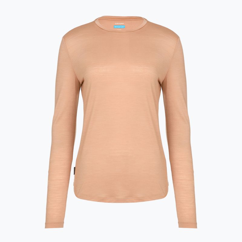 Moteriški žygio marškinėliai ilgomis rankovėmis icebreaker Merino 125 Cool-Lite Sphere III LS Tee desert sand