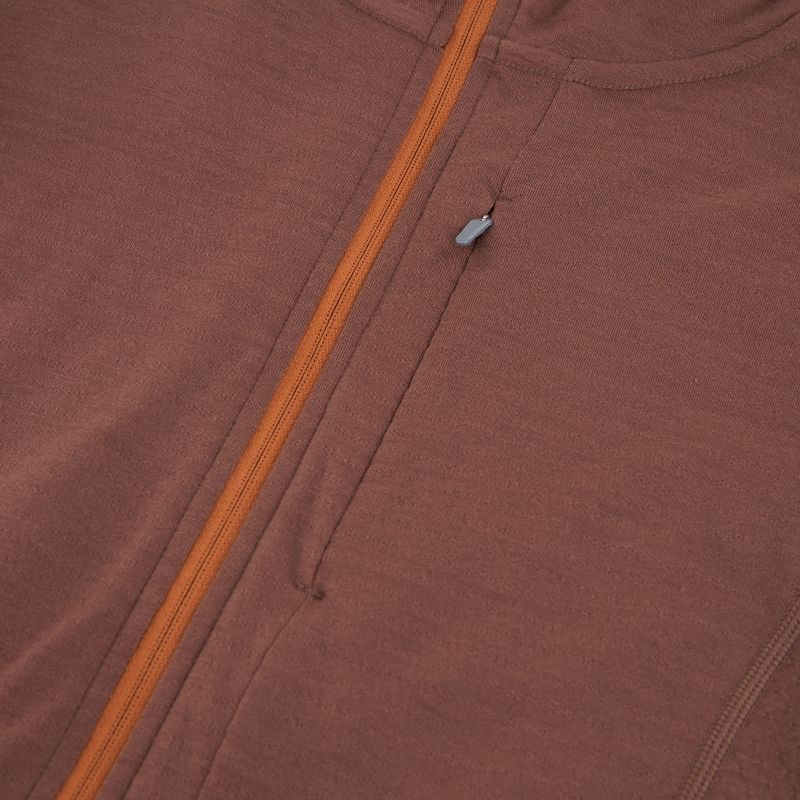 Moteriškas žygio džemperis icebreaker Merino 200 Realfleece Descender Zip Hoodie dusty clay 3