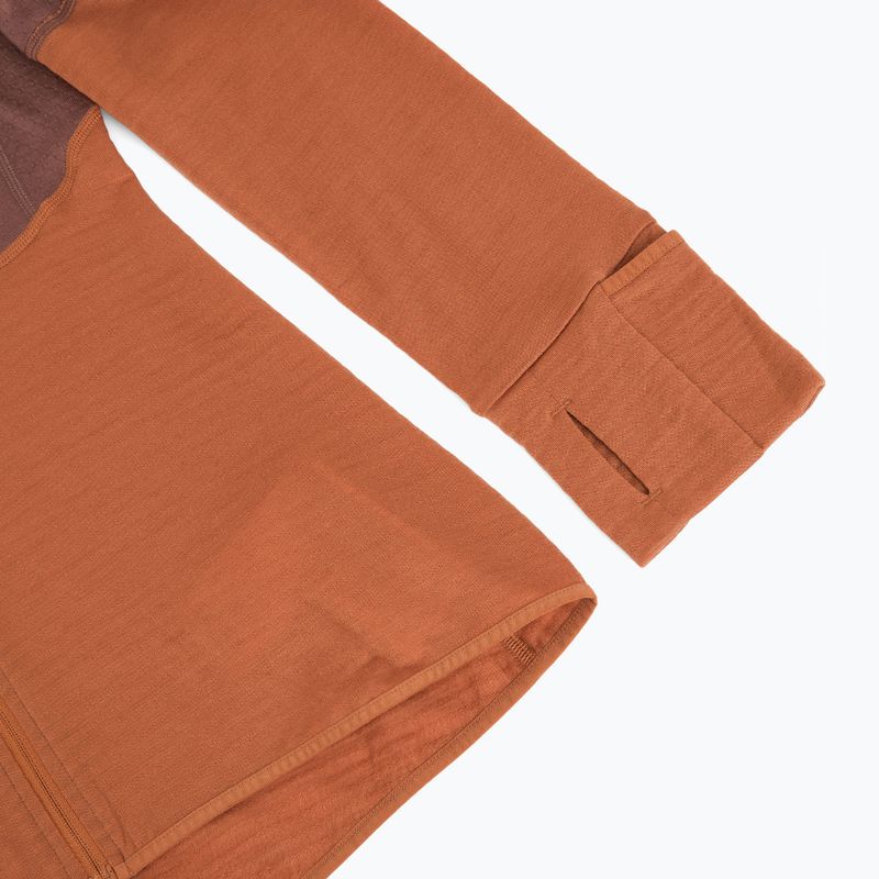 Moteriškas žygio džemperis icebreaker Merino 200 Realfleece Descender Zip Hoodie dusty clay 4