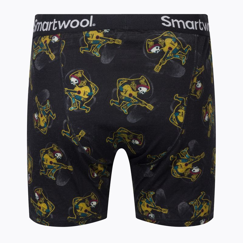 Vyriškos Smartwool Merino Print Boxer Brief Termo bokseriai juodos/geltonos spalvos SW015151857 2