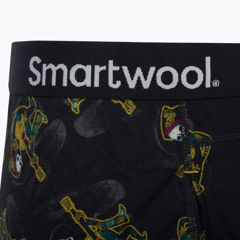 Vyriškos Smartwool Merino Print Boxer Brief Termo bokseriai juodos/geltonos spalvos SW015151857 4