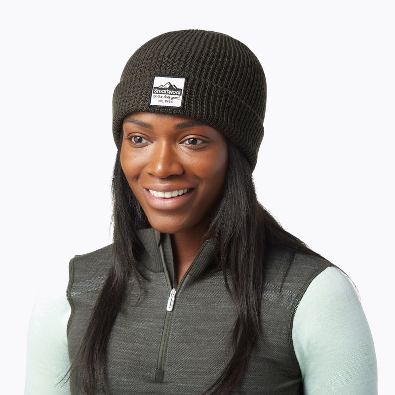 Smartwool Patch žalia žieminė kepurė SW011493K15 8