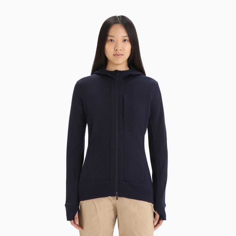 Icebreaker moteriška trekingo striukė Quantum III Zip Hood midnight navy