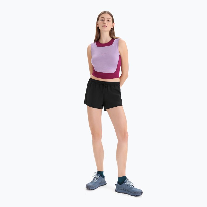Moteriška termoaktyvi marškinėlė icebreaker Zoneknit Cropped Bra-Tank purple gaze 2