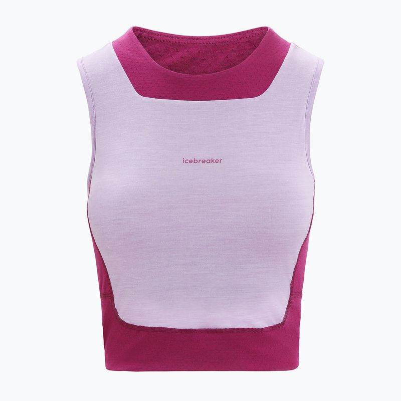 Moteriška termoaktyvi marškinėlė icebreaker Zoneknit Cropped Bra-Tank purple gaze 6