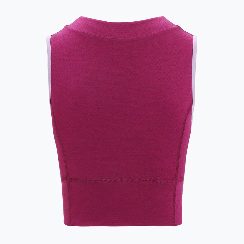 Moteriška termoaktyvi marškinėlė icebreaker Zoneknit Cropped Bra-Tank purple gaze 7