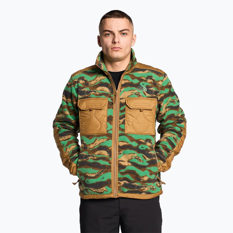 Vyriškas džemperis The North Face Royal Arch FZ rudos ir žalios spalvos NF0A7UJBIOO1