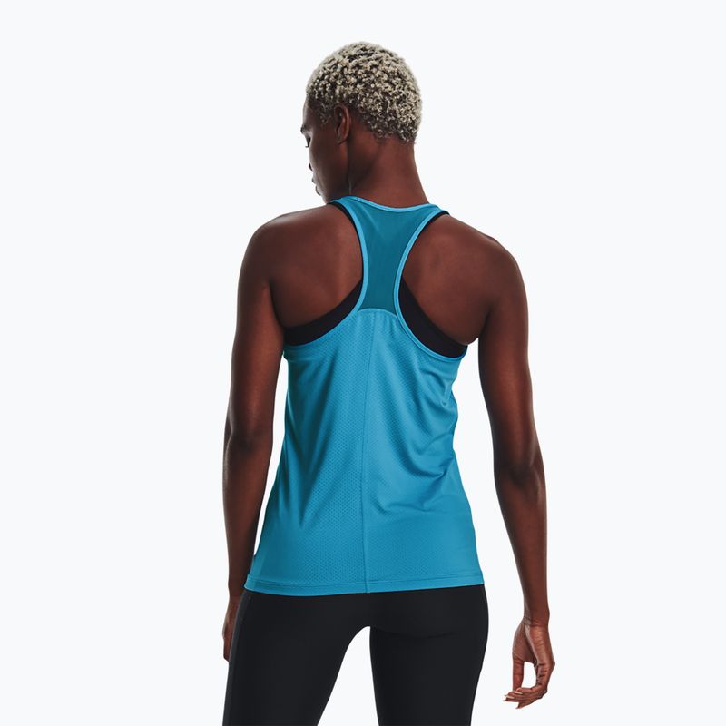 Under Armour HeatGear Armour Racer Moterų treniruočių marškinėliai blue 1328962 2