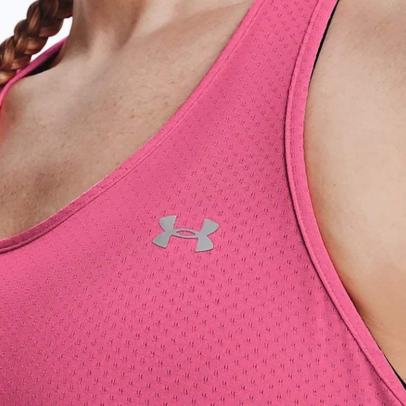 Under Armour HeatGear Armour Racer Moterų treniruočių marškinėliai Pink 1328962 4