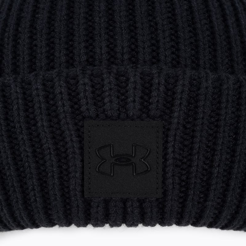 Under Armour moteriška žieminė kepurė Halftime Ribbed Pom black 4