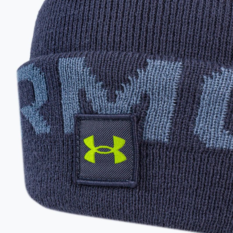 Under Armour vyriška žieminė kepurė Ua Halftime Fleece Pom navy blue 1373093 3
