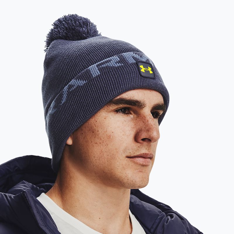 Under Armour vyriška žieminė kepurė Ua Halftime Fleece Pom navy blue 1373093 6