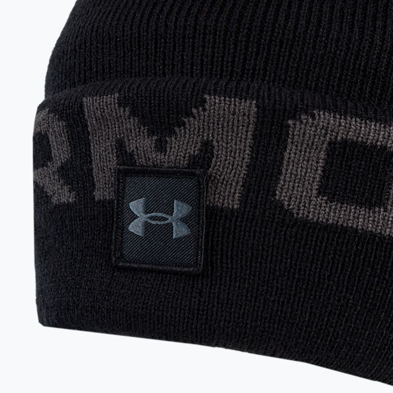 Under Armour vyriška žieminė kepurė Ua Halftime Fleece Pom black 1373093 3