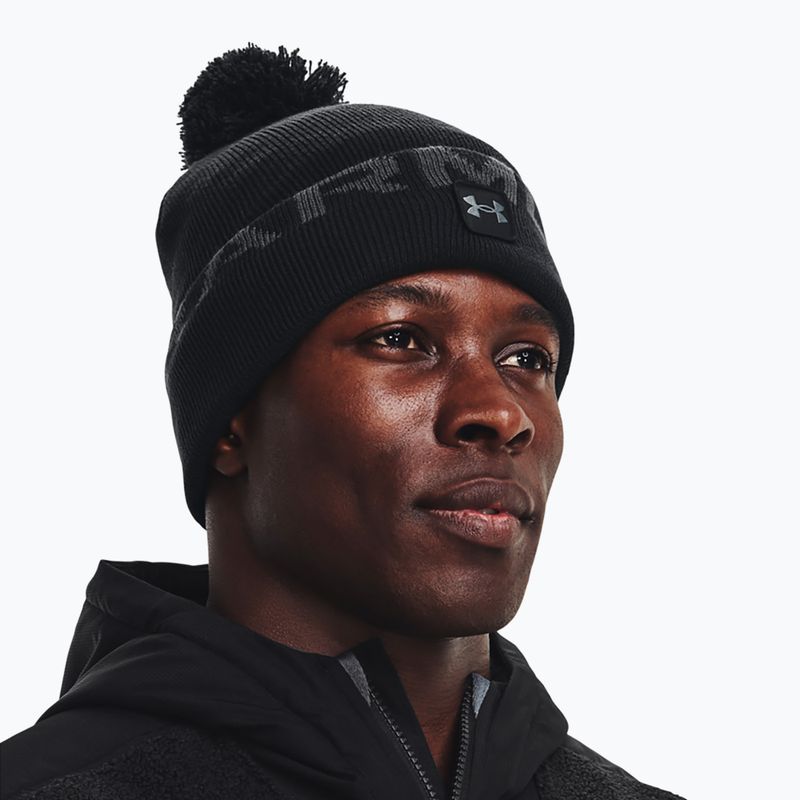 Under Armour vyriška žieminė kepurė Ua Halftime Fleece Pom black 1373093 6