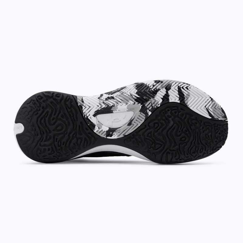 Under Armour Lockdown 6 vyriški krepšinio bateliai balta ir pilka 3025616-101 5