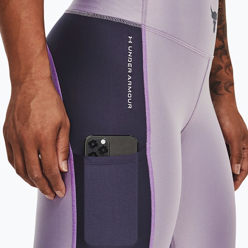Moteriškos treniruočių tamprės Under Armour Project Rock HG Ankle purple luxe 4