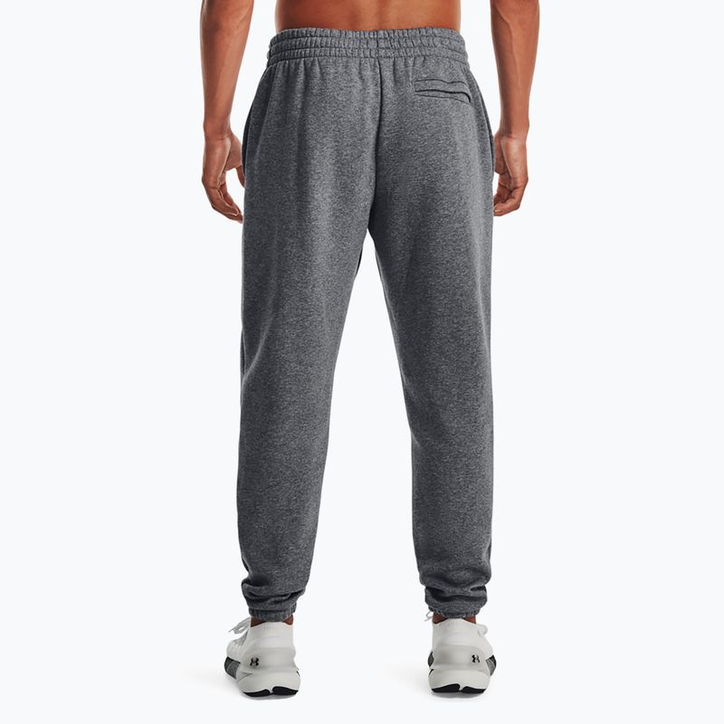 Vyriškos treniruočių kelnės Under Armour Essential Fleece Joggers pitch gray medium heather/white 3