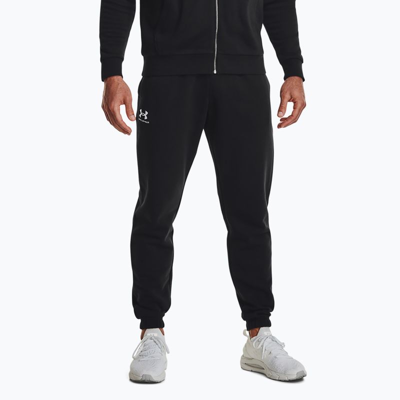 Vyriškos treniruočių kelnės Under Armour Essential Fleece Joggers black/white