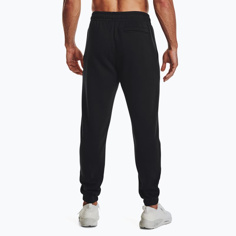 Vyriškos treniruočių kelnės Under Armour Essential Fleece Joggers black/white 3