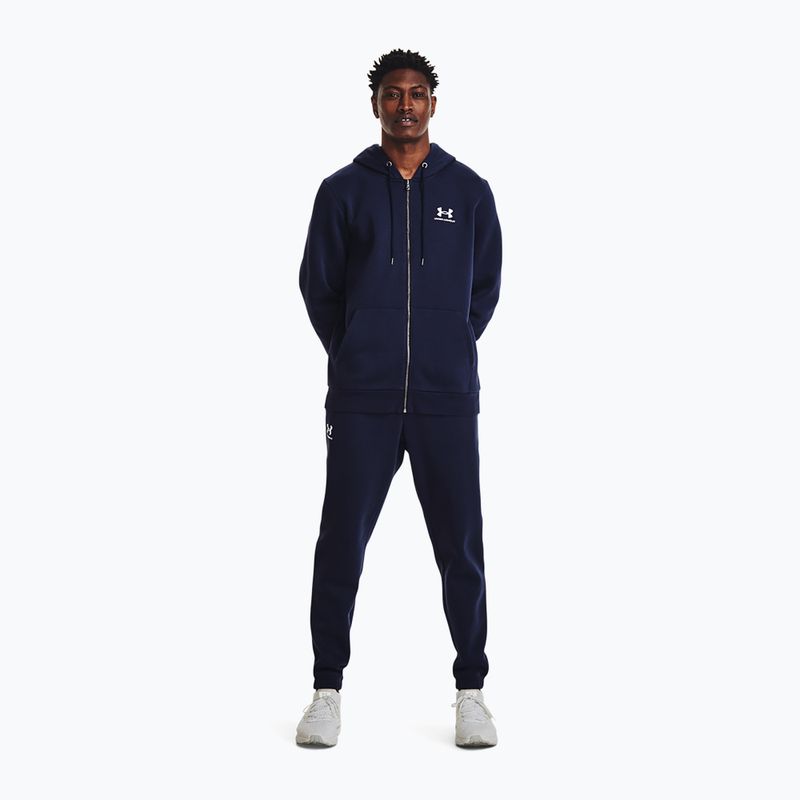 Vyriškas džemperis Under Armour Essential Fleece FZ Hood midnight navy/white 2