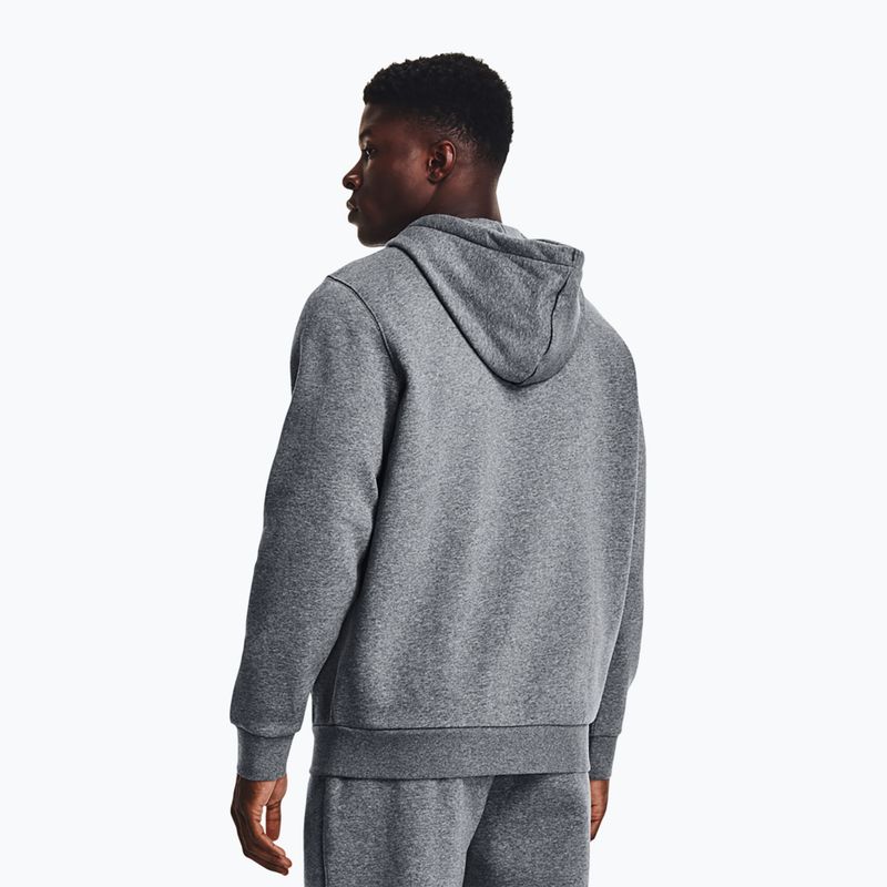 Vyriški Under Armour Essential Fleece Full Zip Hood Training Sweatshirt Grey 1373881 3