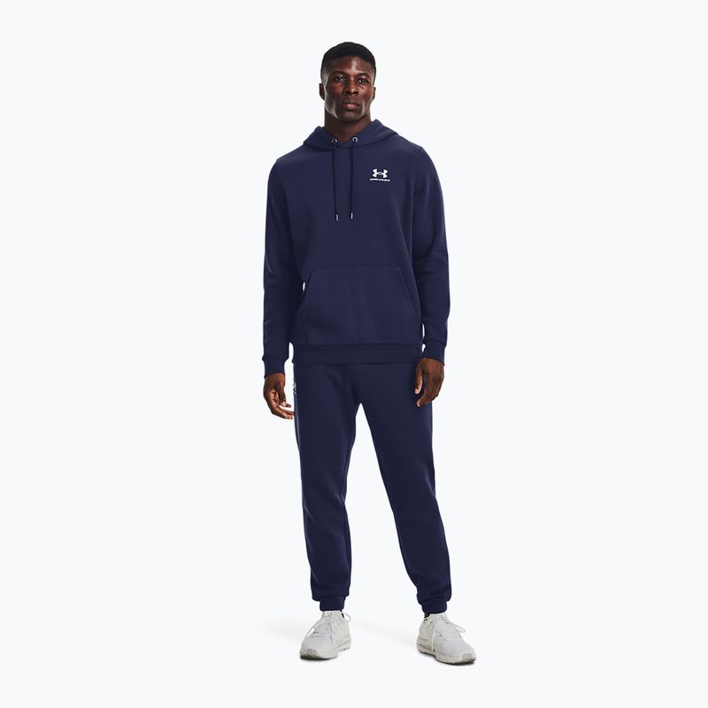 Vyriškas džemperis Under Armour Essential Fleece Hoodie midnight navy/white 2