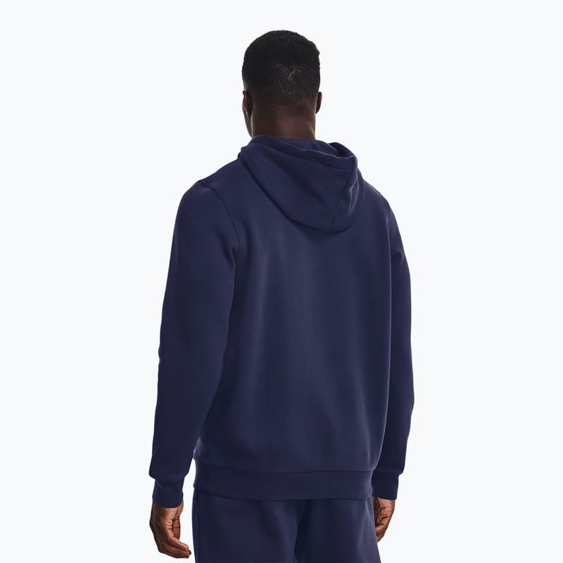 Vyriškas džemperis Under Armour Essential Fleece Hoodie midnight navy/white 3