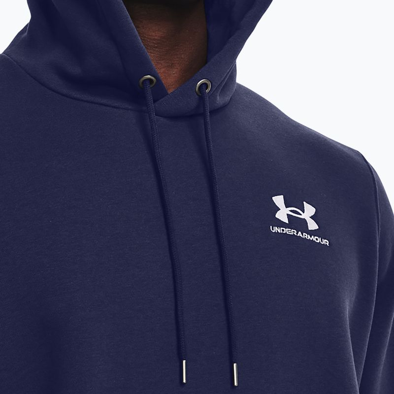 Vyriškas džemperis Under Armour Essential Fleece Hoodie midnight navy/white 4