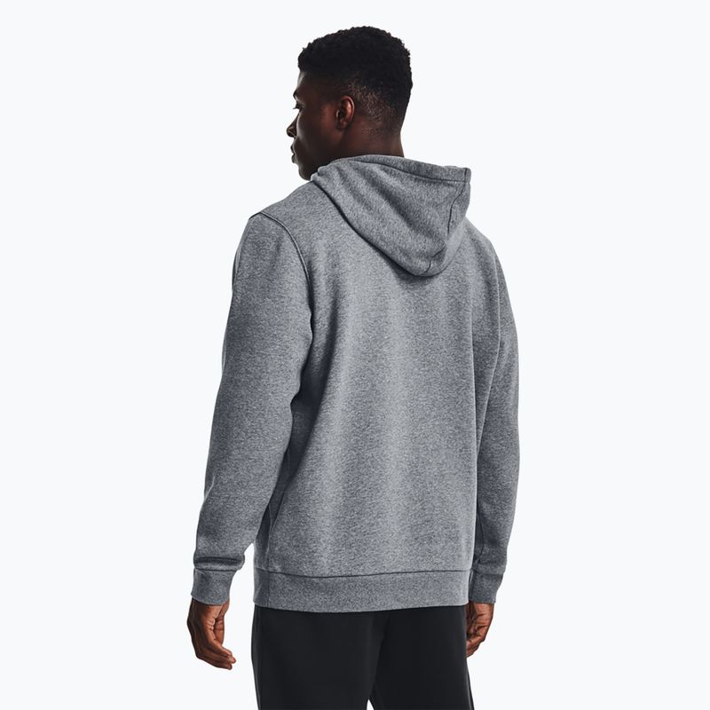 Vyriška "Under Armour Essential Fleece Hoodie pitch gray medium heather/white 3