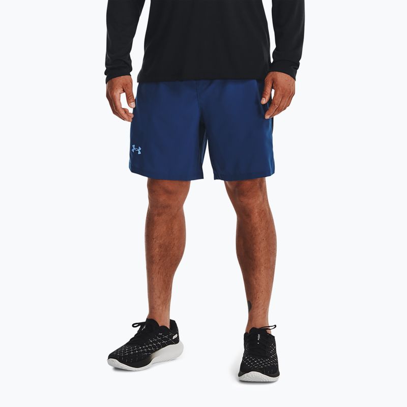 Under Armour Launch Sw 7'' vyriški bėgimo šortai mėlyni/juodi 1361493-471