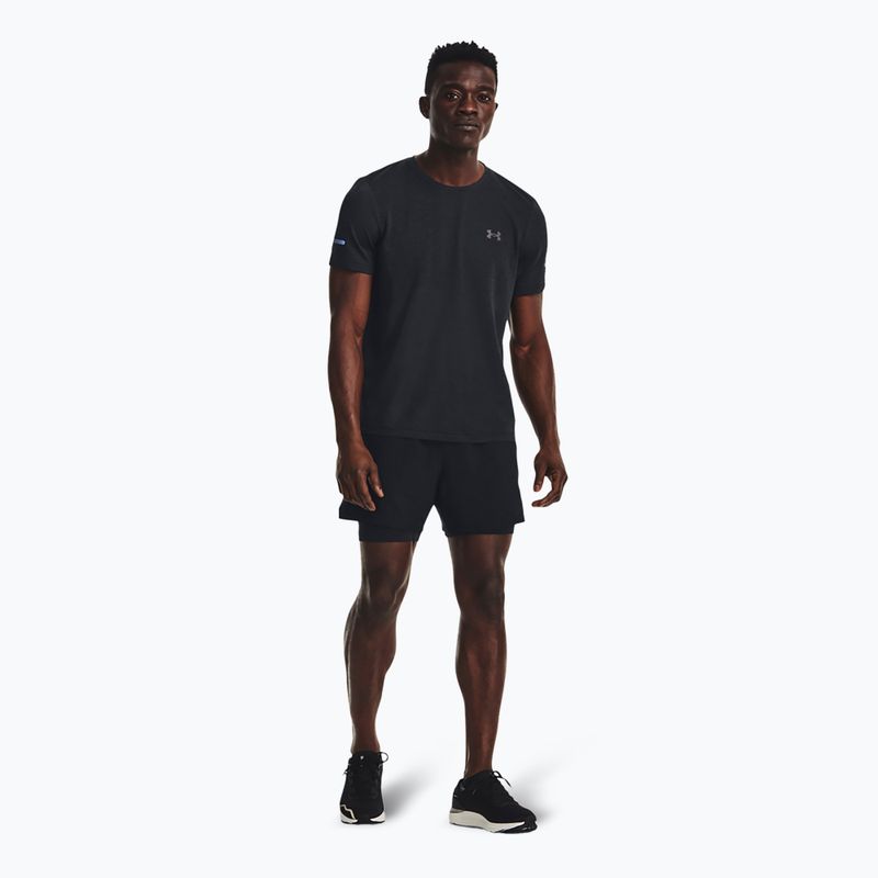 Vyriški bėgimo marškinėliai Under Armour Seamless Stride black/reflective 2