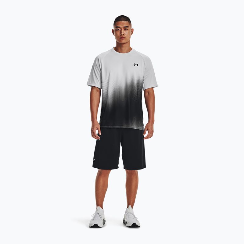 Under Armour Tech Fade vyriški treniruočių marškinėliai juodai pilki 1377053 2
