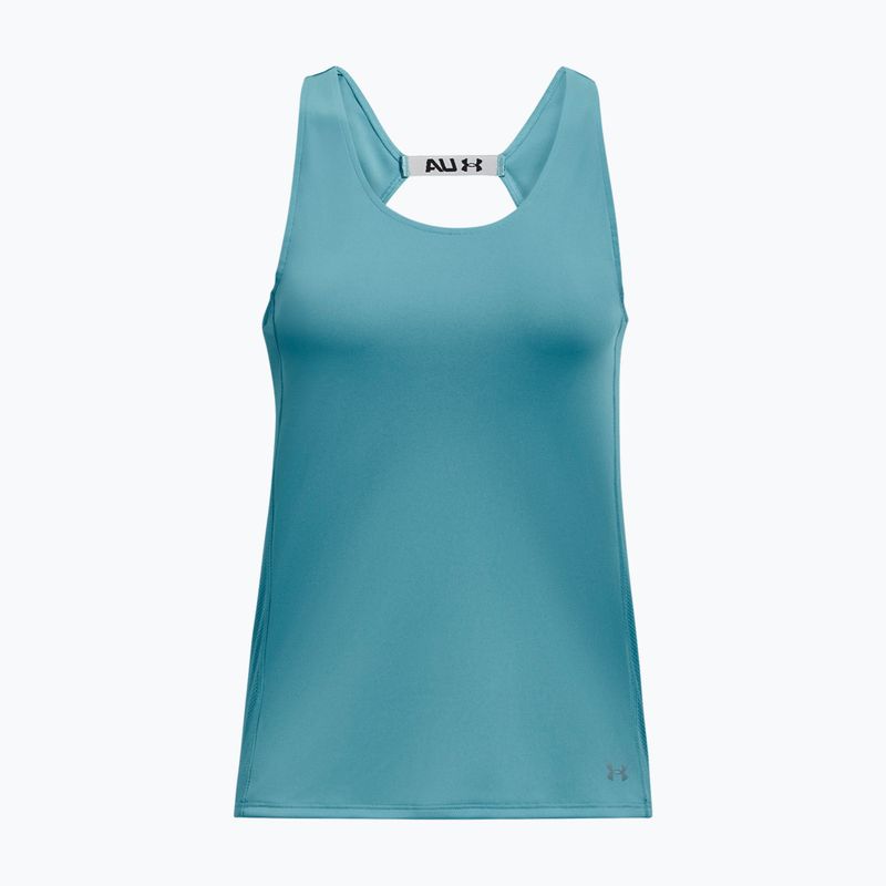 Under Armour Fly By mėlynas moteriškas bėgimo marškinėlis 1361394-433