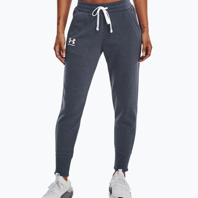 Under Armour moteriškos treniruočių kelnės Rival Fleece Joggers pilkos 1356416