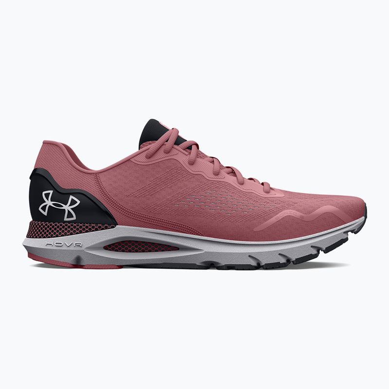 Under Armour Hovr Sonic 6 moterų bėgimo bateliai pink elixir/black/halo grey 8