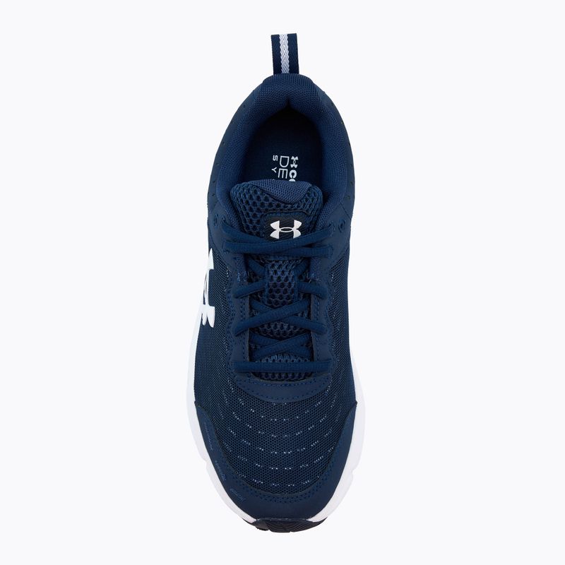 Under Armour Charged Assert 10 academy/academy/white vyriški bėgimo bateliai 5