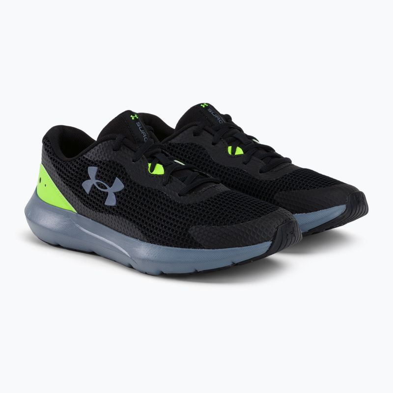 Under Armour Surge 3 vyriški bėgimo bateliai juoda-žalia 3024883 4