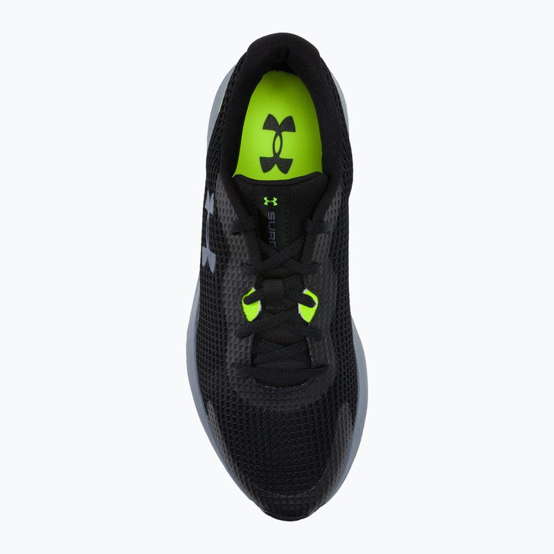 Under Armour Surge 3 vyriški bėgimo bateliai juoda-žalia 3024883 6