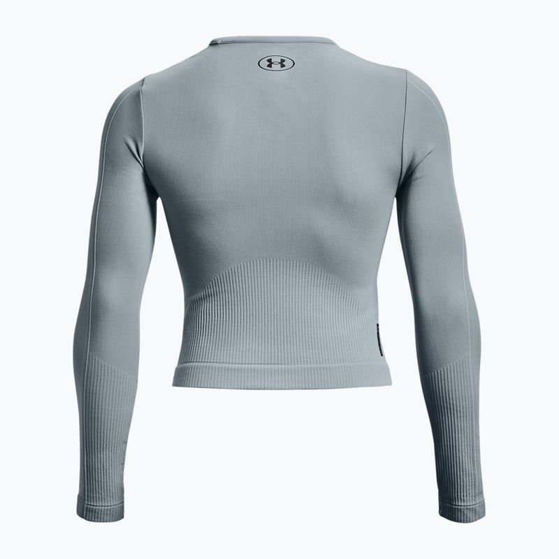 Under Armour Rush Seamless pilka moteriška treniruočių kelnaitė su ilgomis rankovėmis 1373930 4