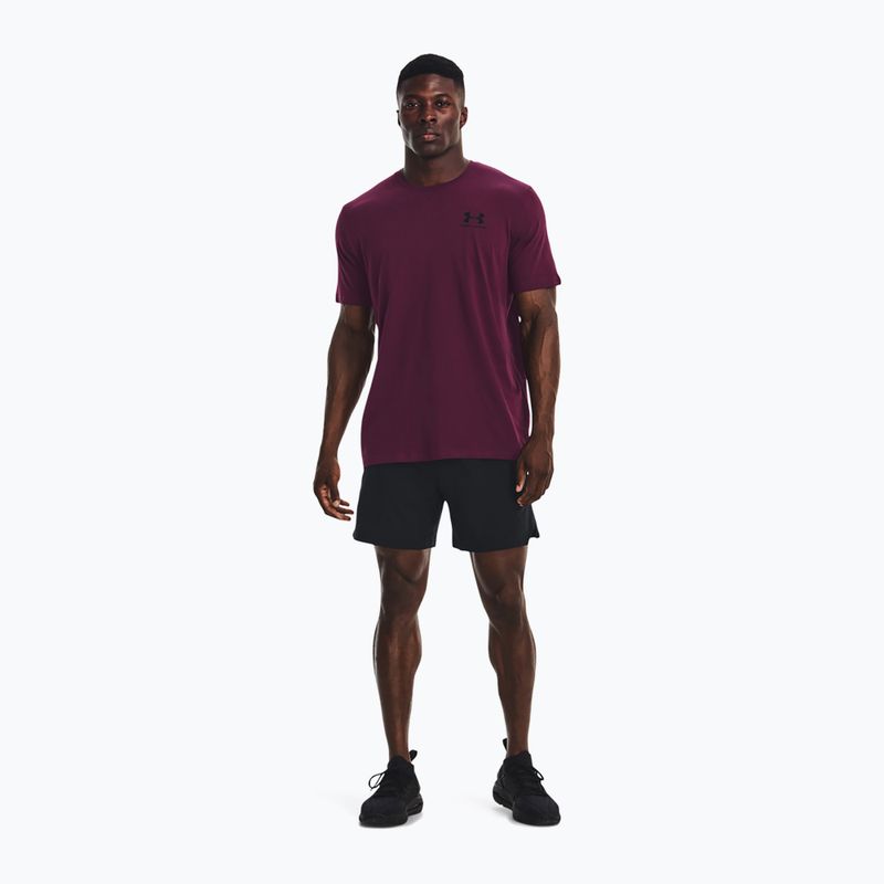 Vyriški marškinėliai Under Armour Sportstyle Left Chest purple stone/black 2