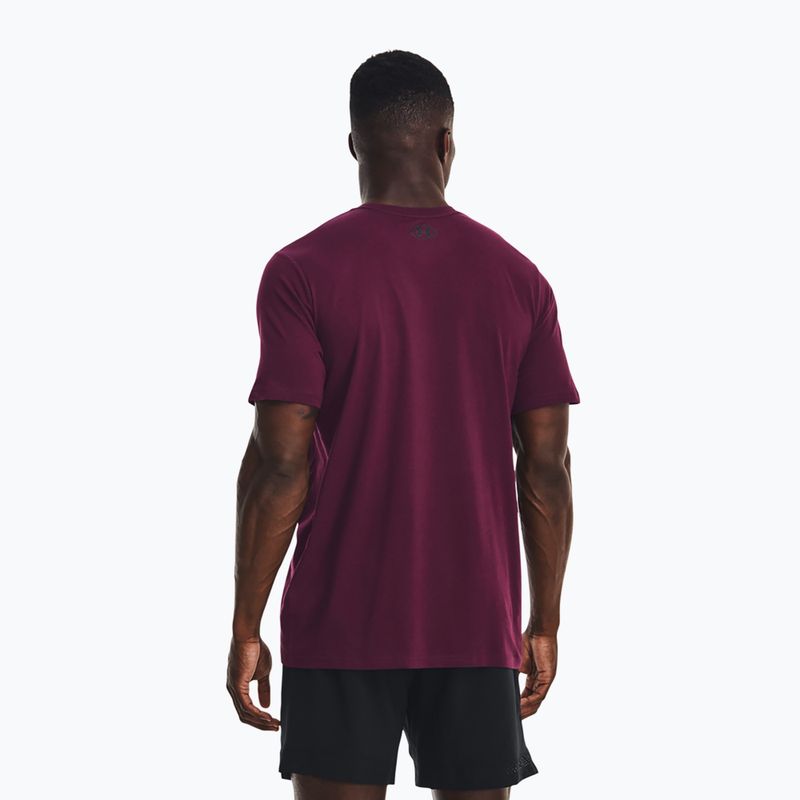 Vyriški marškinėliai Under Armour Sportstyle Left Chest purple stone/black 3