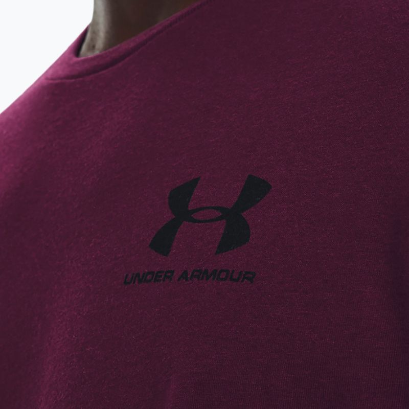 Vyriški marškinėliai Under Armour Sportstyle Left Chest purple stone/black 4