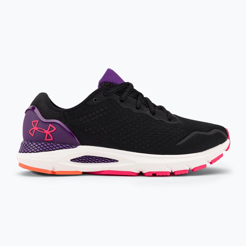 Under Armour moteriški bėgimo bateliai Hovr Sonic 6 black / galaxy purple / pink shock 3026128 2