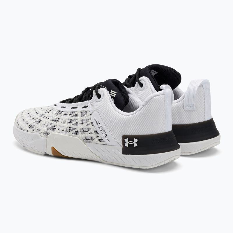 Under Armour Tribase Reign 5 balti/juodi/balti vyriški treniruočių bateliai 3