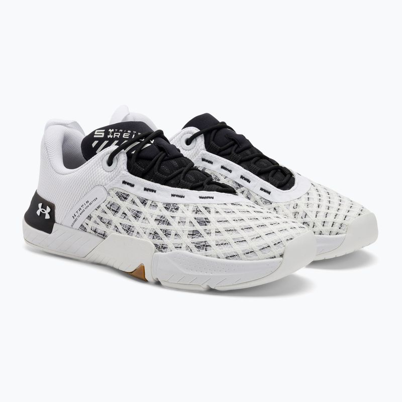 Under Armour Tribase Reign 5 balti/juodi/balti vyriški treniruočių bateliai 4
