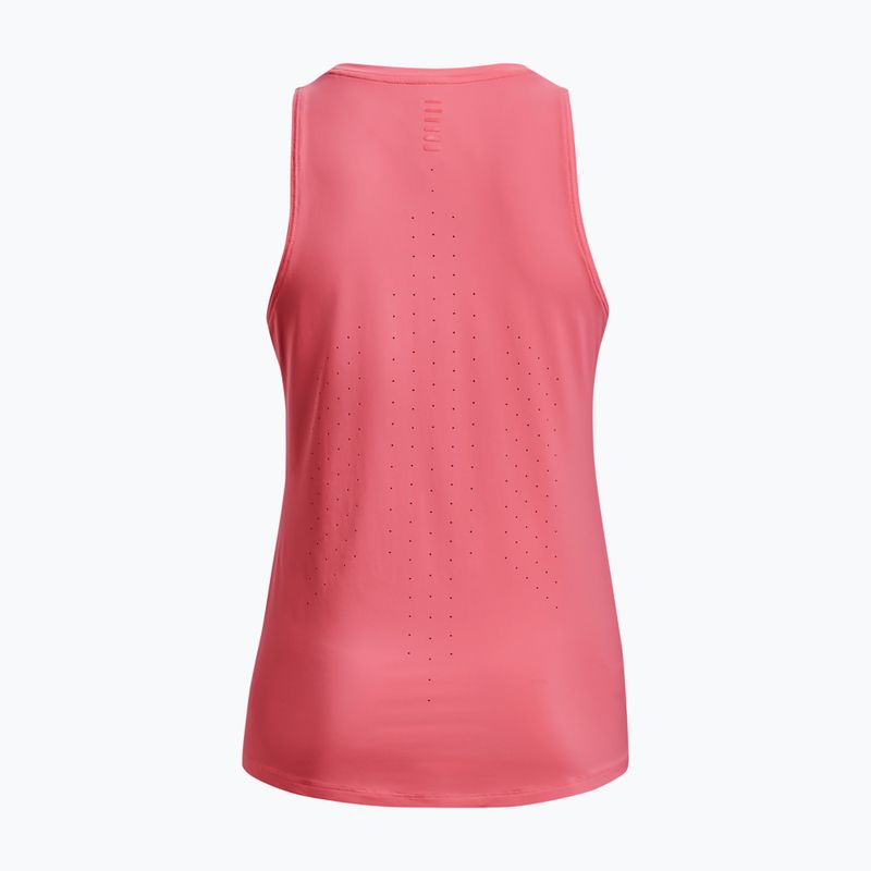 Moterų Under Armour Iso-Chill Laser Tank bėgimo batelių marškinėliai rožinės spalvos 1376811 2
