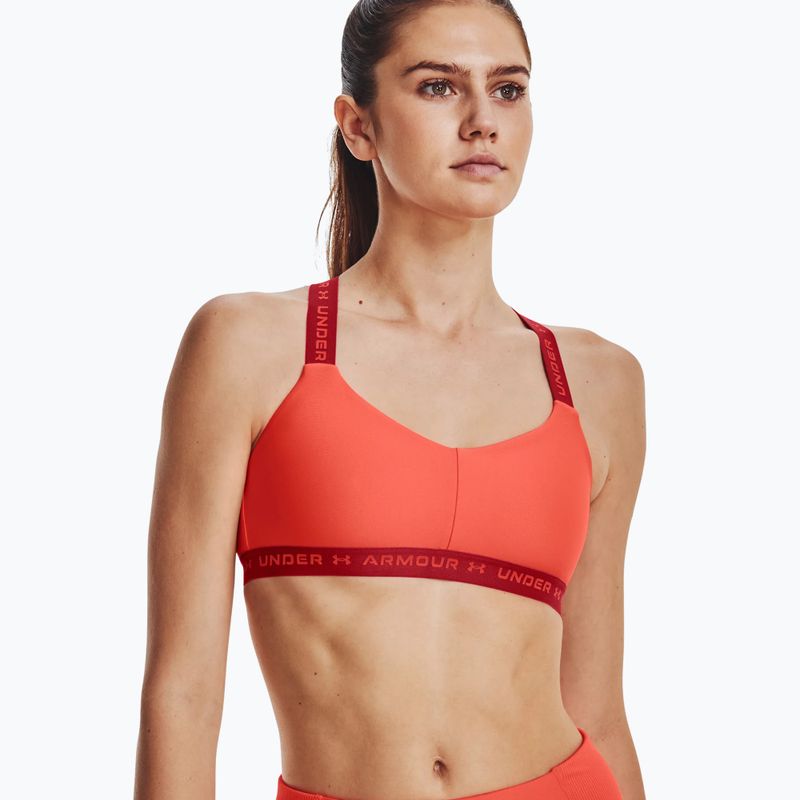Under Armour Crossback Low fitneso liemenėlė orange 1361033-877