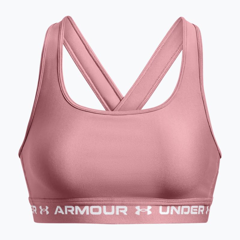 Under Armour Crossback Mid fitneso liemenėlė rožinė 1361034-697