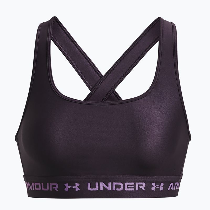 Under Armour Crossback Mid purpurinė fitneso liemenėlė 1361034-541